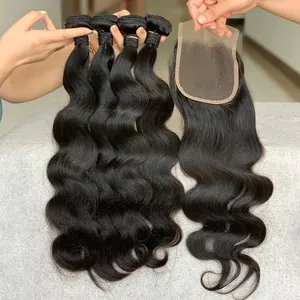 Extensiones de cabello humano peruano de 40 pulgadas, cabello sin procesar vietnamita, venta al por mayor, vendedores de cabello humano virgen, muestra gratis