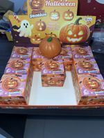 Jouets Squishy Lumineux à Rebond Lent pour Halloween, Jouet Anti-Stress Amusant en Forme de Citrouille, Balle à Presser, Cadeaux de Fête Nouveauté