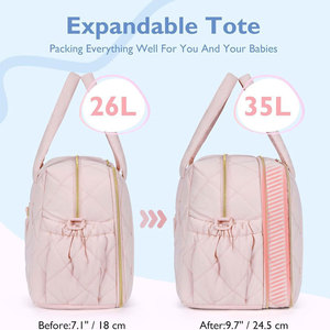 Sac de rangement extensible haut de gamme Fuliya pour maman, sac à langer multifonctionnel pour poussette et <span class=keywords><strong>voyage</strong></span> - Product Image 3
