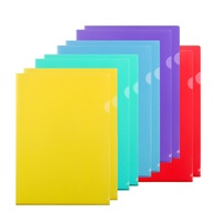 AFFISURE-Carpeta de plástico transparente para oficina y escuela, regalos de promoción personalizados en forma de L, tamaño A4