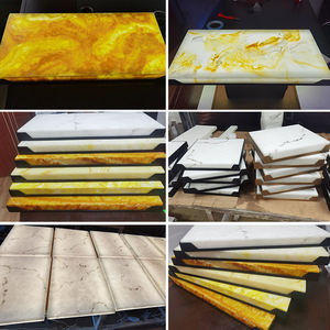 Fourniture directe d'usine feuille de Type de pierre translucide <span class=keywords><strong>lumineuse</strong></span> panneau de fausse pierre artificielle de grande <span class=keywords><strong>dalle</strong></span> - Product Image 2