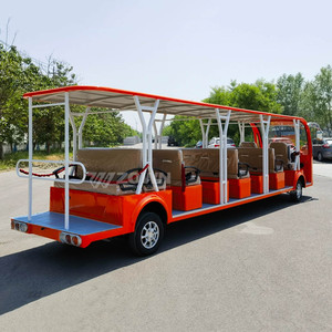 Grand bus électrique classique vintage pour le tourisme, avec couleur personnalisée, 4 roues, pour zone panoramique - Product Image 2