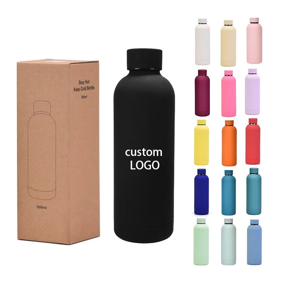 Hot selling insulated water bottle 500ml 750ml small mouth double wall stainless steel thermos vacuum flask