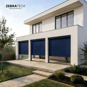 Stores à enroulement motorisés avec moteur solaire intégré, design moderne, tissu imperméable pour ombrage extérieur de terrasse, certifié CE - Product Image 1