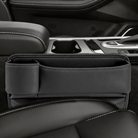Boîte de rangement universelle personnalisable pour l'espace entre les sièges de voiture, en cuir PVC, avec porte-téléphone et porte-gobelet