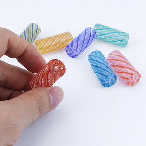 Colorful Striped <b>Glass</b> Nozzle Tip <b>Heat</b> <b>Resistant</b> <b>Glass</b> Mouthpiece - Product Image 3