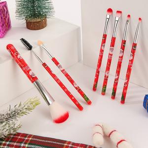 Ensemble de 7 pinceaux de <span class=keywords><strong>maquillage</strong></span> de Noël limité, avec pinceaux pour fond de teint, poudre, blush, anticernes et fards à paupières - Product Image 2