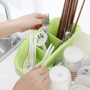 ชั้นวางจานพลาสติกแบบมีที่คว่ำจานชั้นวางของ2ชั้นที่คว่ำจานอุปกรณ์ในห้องครัว - Product Image 2