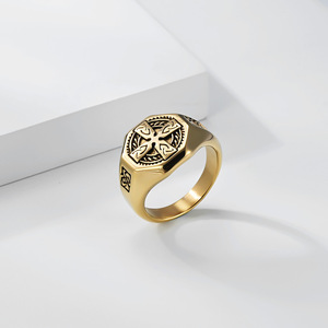 Bague Nœud Éternel Croix <span class=keywords><strong>Celtique</strong></span> Nordique pour Homme, Bijou Artistique Rétro Tendance Anti-ternissement en Acier Inoxydable MGJZ317 - Product Image 4