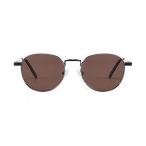 Gafas de Sol Unisex Ovaladas con Montura Completa Negra, Protección UV400, Protección Solar, Gafas de Sol Metálicas para Adultos - Product Image 1