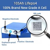 Kit de batterie LiFePO4 personnalisé OEM/ODM, cellule prismatique LFP LF105 3.2V 105Ah 3500 cycles, pour pack de batterie solaire DIY 12V 24V