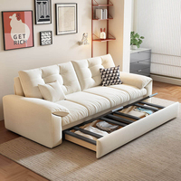 Klappbares Schlafsofa Multifunktionales Aufbewahrungscouch Doppelgröße Faltbares Sofa für Wohnzimmer Arbeitszimmer Kleine Wohnung Ferienhaus Heimgebrauch