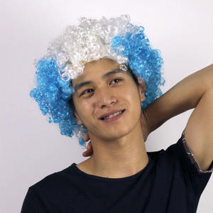 Perruques et extensions capillaires synthétiques de beauté en gros, perruques colorées pour le football, le carnaval, les festivals, les fans et les fournitures de fête, pour les événements sportifs - Product Image 6