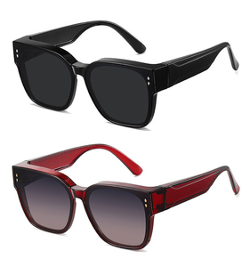 Lunettes de soleil carrées à grande monture, à porter par-dessus, pour la conduite, le sport, coupe-vent, avec logo personnalisé, 2023 - Product Image 5