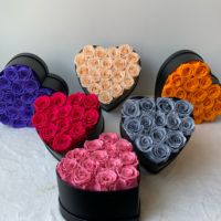 Lovebay Valentijnsdag Hartvormige Geconserveerde Bloem Echte Natuurlijke Eeuwige Hart Bloemen Voor Altijd Rozen Eeuwige Roos In Doos