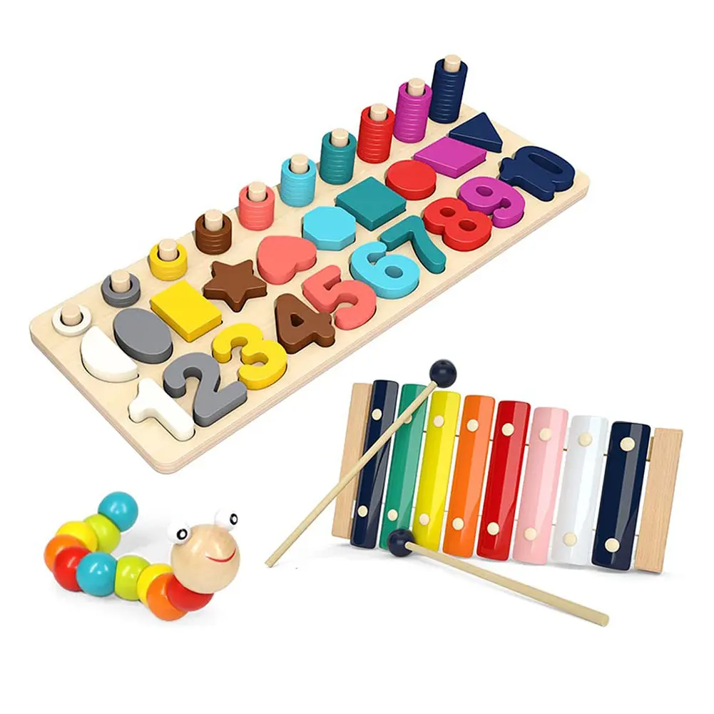 Children'S Toy Digital Puzzle Blocks Hammering Pounding Hand Playing Montessori Toys Education Baby Fiddle Multifunctional Piano