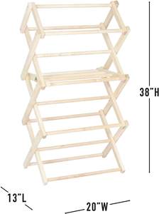 Séchoir à linge en bois robuste pour le séchage des vêtements - Product Image 3