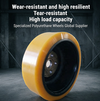 Roue de traction lisse en polyuréthane PU durable, 230x75 mm, 5 trous cylindriques pour boulons, utilisée sur les chariots élévateurs HY Yale / camions