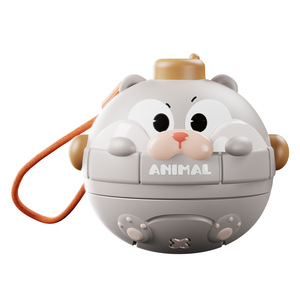 Mainan Gasing Hewan Lucu untuk Anak-Anak, Giroskop Tarik Tali Bentuk Hamster/Anjing/Gajah/Kelinci/Kucing/Beruang