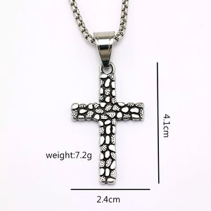 Stainless Steel <b>Cross</b> Pendant Unisex Charm Geometric Design Fashion Necklace - Product Image 5