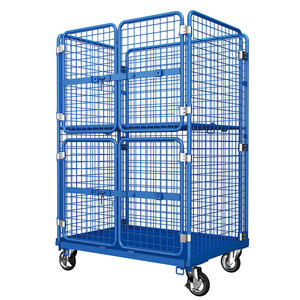 Factory Price Customized Heavy Duty Folding Roll <b>Foldable</b> Heavy Duty <b>Trolley</b> With Castor Wheels - Product Image 2