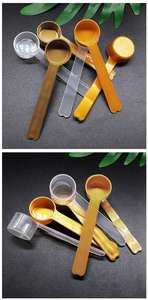 8ml cuillères à <span class=keywords><strong>café</strong></span> <span class=keywords><strong>en</strong></span> plastique doré transparent 4g cuillères à mesurer pour cuillère à thé pour <span class=keywords><strong>café</strong></span> aliments pour animaux de compagnie céréales protéines épices marchandises sèches - Product Image 4