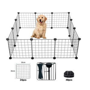<span class=keywords><strong>Corral</strong></span> Metálico para Mascotas, Valla DIY con Puerta para Cachorros - Product Image 1