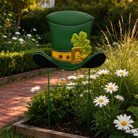 Décorations de jardin en métal anti-décoloration pour la fête de la Saint-Patrick, pour véranda et jardin, affichage saisonnier