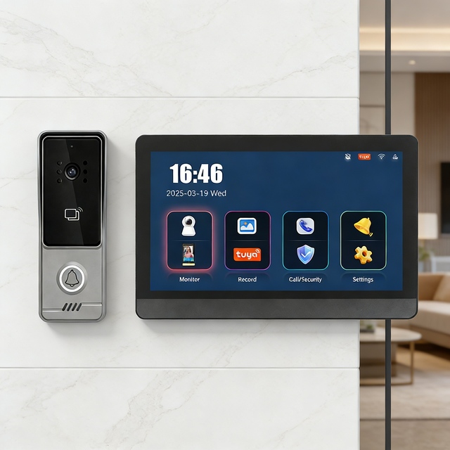 Dual Power Supply Mode Commercial Security Ring Camera Video Door Phone for Co-working Spaces
