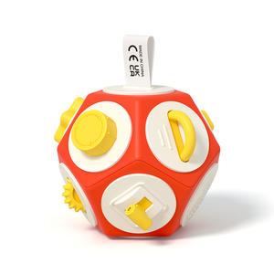 <span class=keywords><strong>Cube</strong></span> d'activités pour bébé, 12 faces, entraînement de la motricité fine, jouets Montessori, balle d'activités, jouets éducatifs - Product Image 2