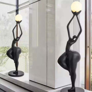 Lámpara de pie con escultura humana nórdica moderna al por mayor, lámpara de pie con escultura artística humanoide, lámpara de pie de diseñador, decoración Art Deco - Product Image 2