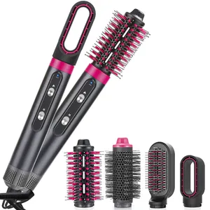 220v Swivel Power Cord And Straightener 5 In 1 Curler One Step Hair Dryer Hot Air Brush 1200w Hair Blow Dryer Styler