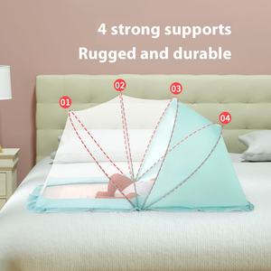 Mosquitera portátil y plegable para bebés, ropa de cama <span class=keywords><strong>antimosquitos</strong></span> de fibra de poliéster duradera - Product Image 2