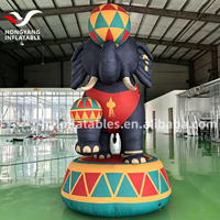 Éléphant de cirque gonflable géant personnalisé en tissu Oxford durable de haute qualité pour décorations d'événements en extérieur