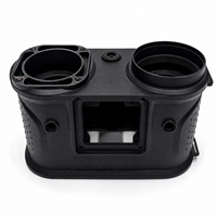 Boîtier d'instrument optique en aluminium moulé sous pression OEM, boîtier de jumelles, finition noire mate, pièce de coque de précision personnalisée