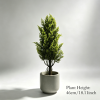 Cyprès artificiel topiaire, petit arbre sans pot, fausse plante de cèdre pour la décoration intérieure et extérieure, maison, bureau, étagère, jardin