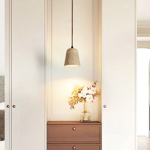 Lampe suspendue de style japonais Wabi Sabi, LED E27, commande par interrupteur, chambre à coucher, salle à manger, petite lampe suspendue - Product Image 3