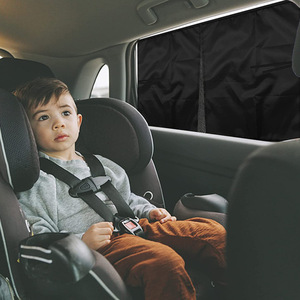 Car Side <b>Window</b> Shades Double-opening Black Magnetic Sunshade For Child Safety With Mesh <b>Panel</b> Heat Insulation Protection - Product Image 2