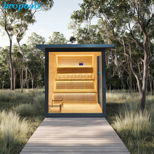 Broppool in legno massello vapore umido Sauna stanza cucina elettrica Design moderno intelligente diretta all'aperto cicuta terapia 2-4 persona per ville - Product Image 4