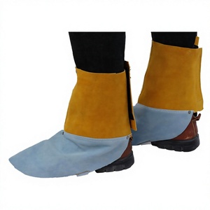 Cubrezapatos y protectores de soldadura de piel de vaca, antideslizantes, impermeables, resistentes al calor (500-1000°C), ajuste regular - Product Image 1