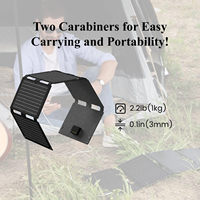 Panneau solaire OEM/ODM GNCC 34W ETFE noir, efficacité 24%, chargeur USB portable pliable à charge rapide pour téléphone portable, camping, extérieur