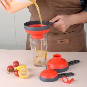 Juego de 3 Embudos de Cocina, 3 Tamaños, Embudo Plegable de Plástico, Dispensador de Líquidos, Embudo de Boca Ancha para Polvo, Líquido y Mermelada, Utensilios de Cocina - Product Image 5