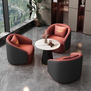 Ensemble de chaises d'attente rondes confortables, mobilier commercial pour salon, bureau de vente, hall d'hôtel, salon de beauté - Product Image 2