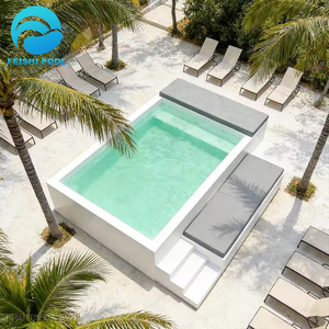 Piscina de Fibra de Vidrio Moderna y Económica para Jardín, Familiar, Tipo Resort, con Sofá Contenedor, Spa, Piscina Elevada para Exteriores - Product Image 2