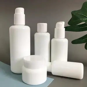 2023玻璃瓶化妆品液体包装白瓷蛋白石化妆品玻璃瓶