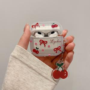 Nouveau mignon arc cerise TPU étui de protection pour écouteurs pour <span class=keywords><strong>Airpods</strong></span> 1 2 3 4 génération housse d'écouteur antichoc pour <span class=keywords><strong>Airpods</strong></span> <span class=keywords><strong>Pro</strong></span> 2 - Product Image 4