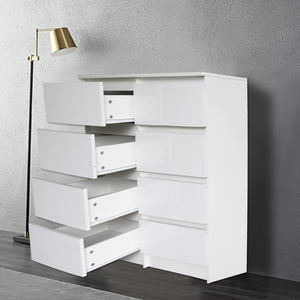 Commode blanche à 5/6/8 tiroirs, meuble <span class=keywords><strong>de</strong></span> chambre à coucher moderne, brillant, nouveauté - Product Image 4