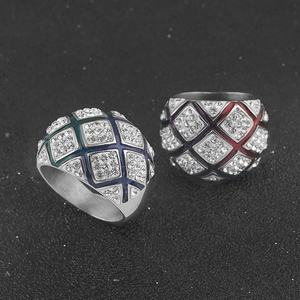 Bague en Zircon Tendance Couleur Personnalisée Résine Transparente Boucle Fermée Acier Inoxydable Inaltérable Bague de Mode pour Anniversaires et Occasions Spéciales - Product Image 3