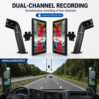 Sistema de Espejo Lateral Digital con IA de 10.36 Pulgadas, Kit de Cámara Retrovisora Electrónica 1080P con Detección de Punto Ciego para Camiones, Autobuses y Vehículos Comerciales