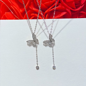 Elegante collana con ciondolo per donna, catena alla clavicola alla moda, gioielli da indossare tutti i giorni - Product Image 2
